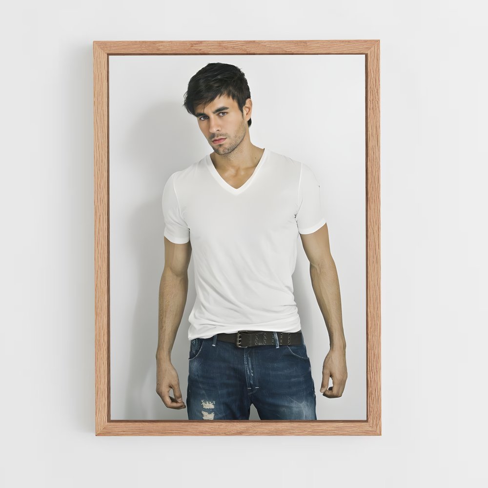 ap-enrique iglesias-5 cadre Bois clair