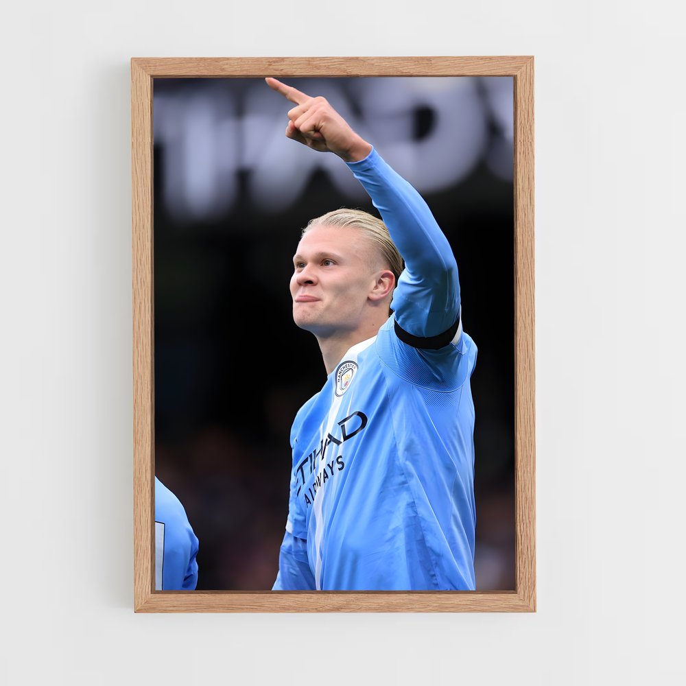 ap-erling haaland-10 cadre Bois clair