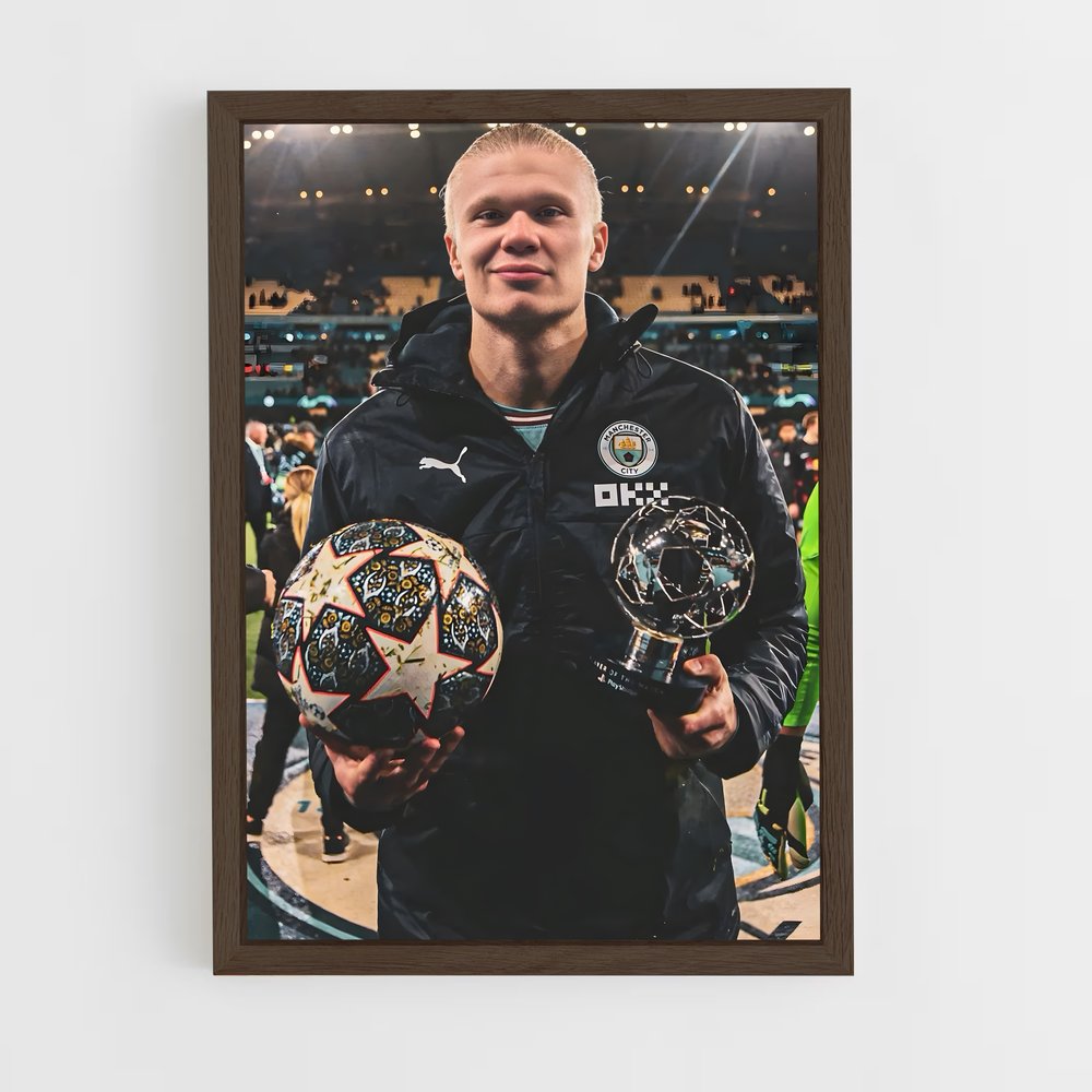 ap-erling haaland-11 cadre Bois foncé