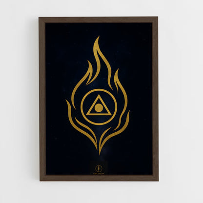 ap-esoteric symbols-7 cadre Bois foncé
