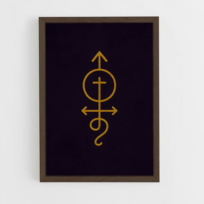 ap-esoteric symbols-8 cadre Bois foncé