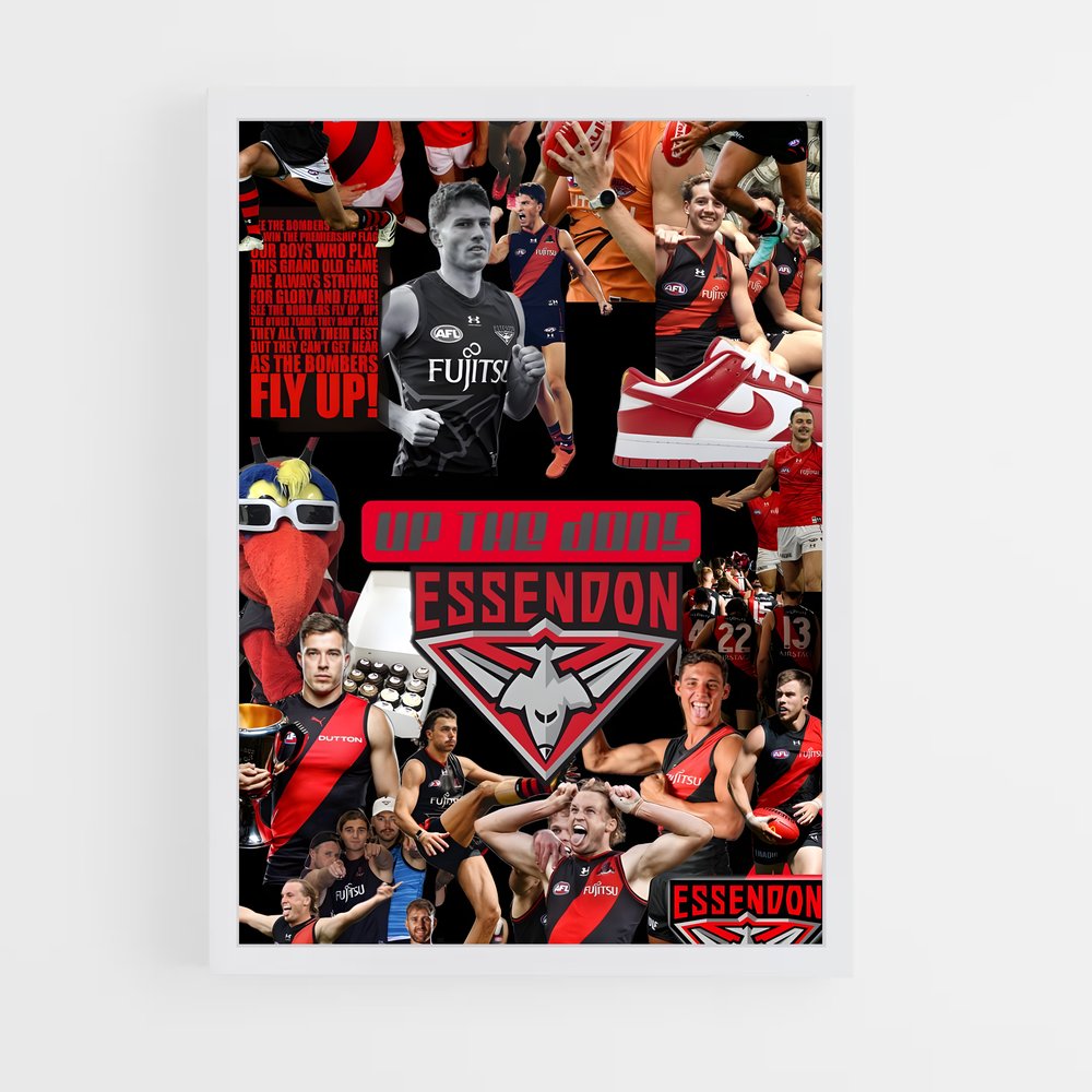 ap-essendon bombers-6 cadre Blanc