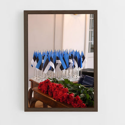 ap-estonia flag-2 cadre Bois foncé