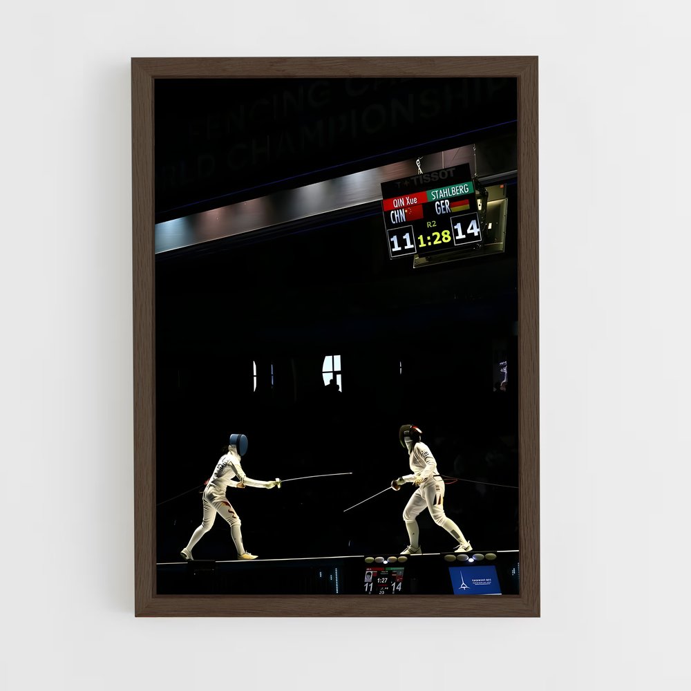 ap-european championships fencing-4 cadre Bois foncé