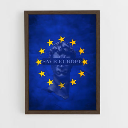 ap-european union flag-2 cadre Bois foncé