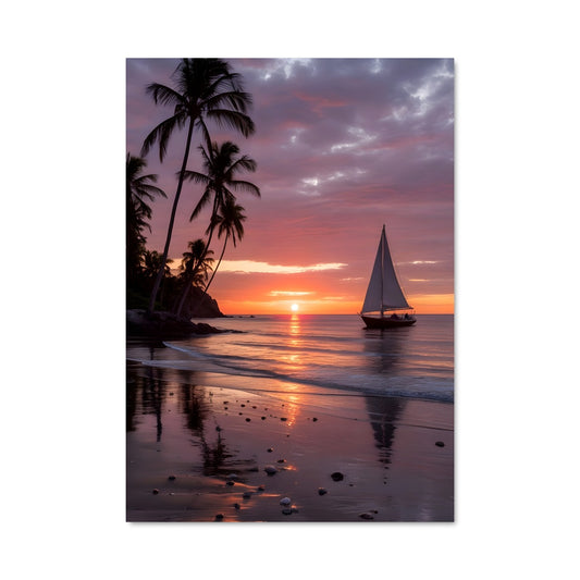 Poster Sillage au Crépuscule