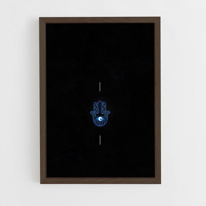 ap-evil eye-10 cadre Bois foncé