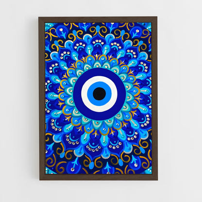 ap-evil eye-7 cadre Bois foncé
