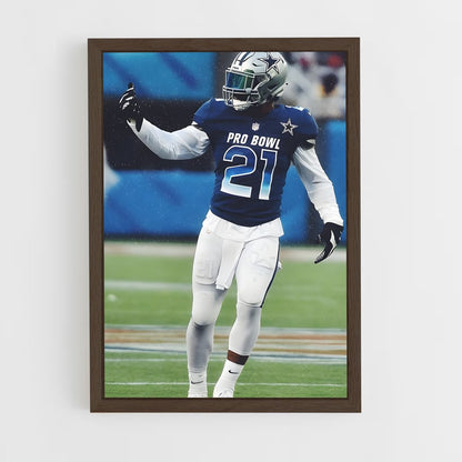 ap-ezekiel elliott-3 cadre Bois foncé