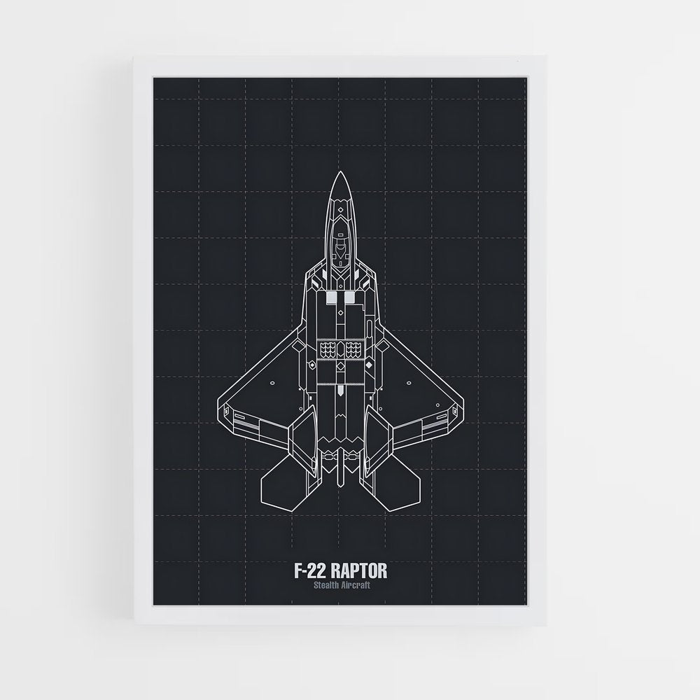 ap-f-22 raptor-10 cadre Blanc