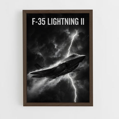 ap-f-35 lightning ii-5 cadre Bois foncé