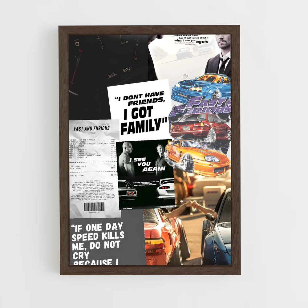 ap-fast and furious-3 cadre Bois foncé