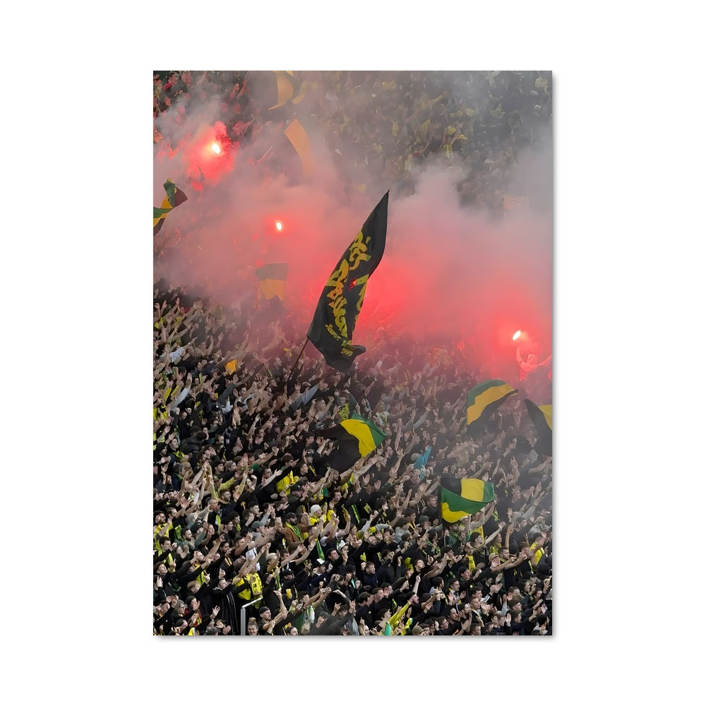 Poster La Foule Jaune et Verte