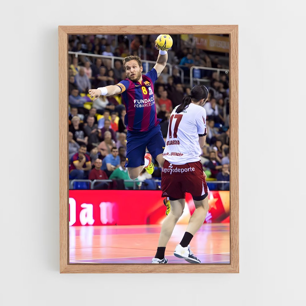 ap-fc barcelona handball-2 cadre Bois clair