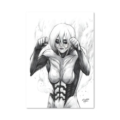 Poster Titanesse en Noir et Blanc