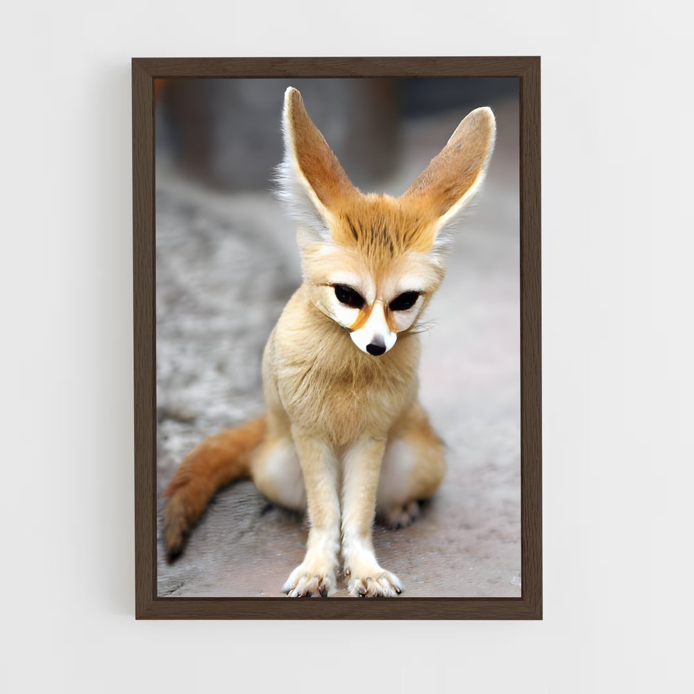 ap-fennec fox-4 cadre Bois foncé