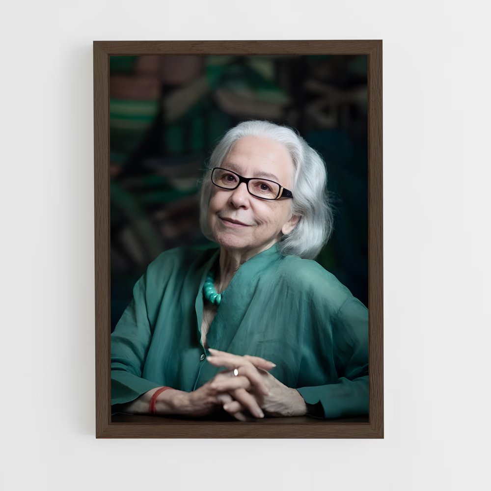ap-fernanda montenegro-4 cadre Bois foncé