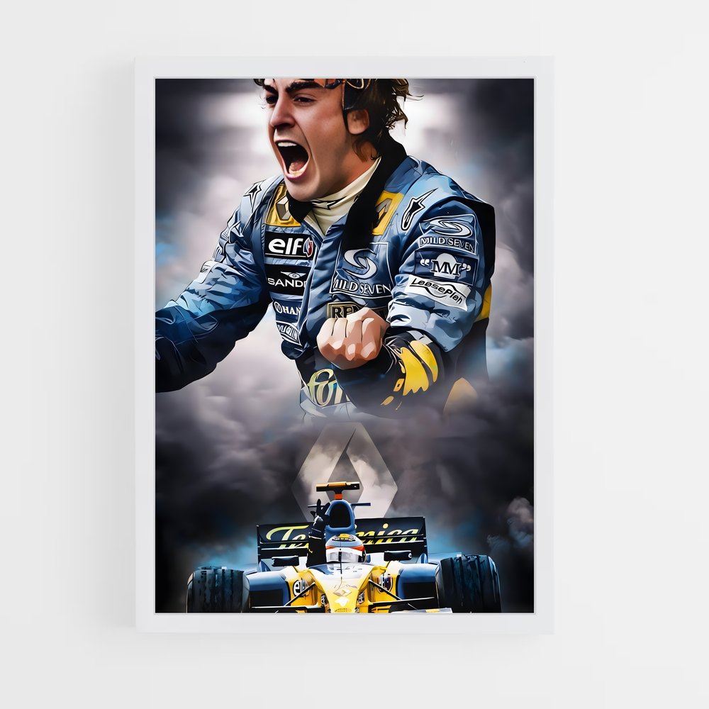 ap-fernando alonso-4 cadre Blanc