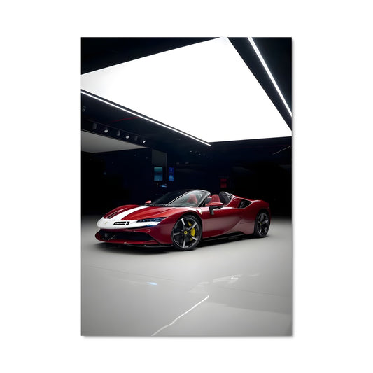 Poster Ferrari Noir Énigmatique