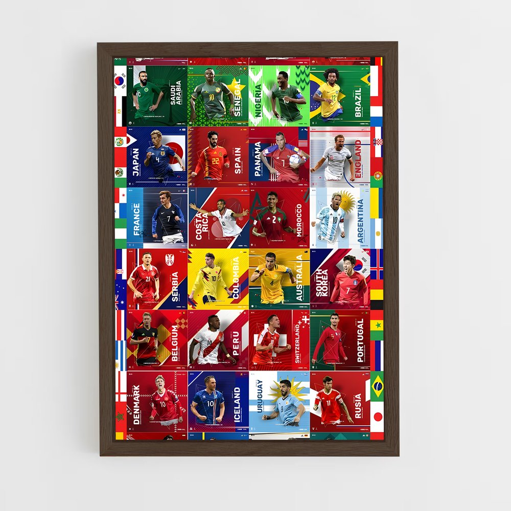 ap-fifa world cup-5 cadre Bois foncé