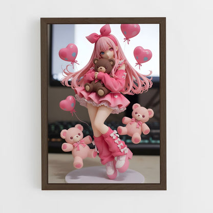 ap-figurines-7 cadre Bois foncé