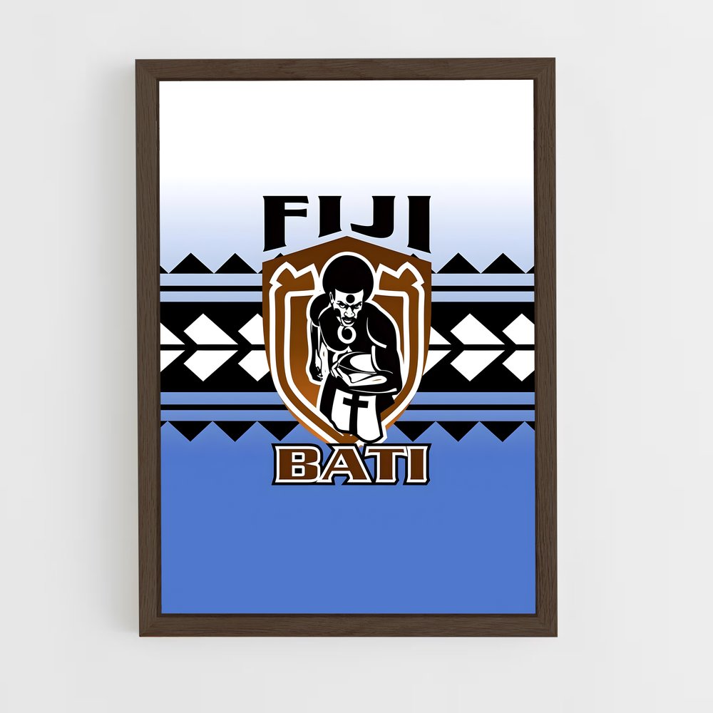 ap-fiji national rugby team-1 cadre Bois foncé