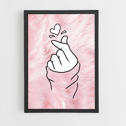ap-finger heart-4 cadre Noir