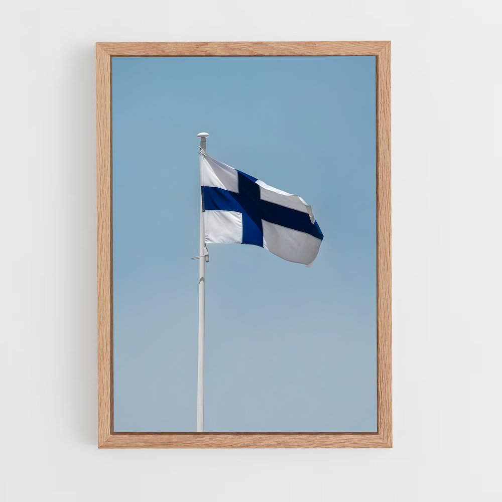 ap-finland flag-3 cadre Bois clair