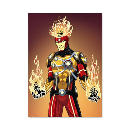 Poster Flamme Animée