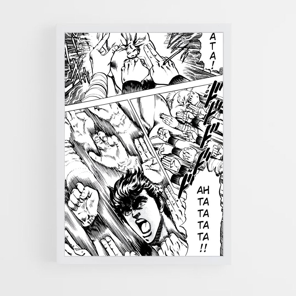 ap-fist of the north star-7 cadre Blanc