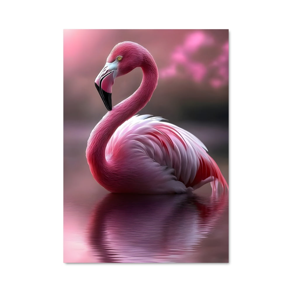 Poster Flamant Rose Serenade