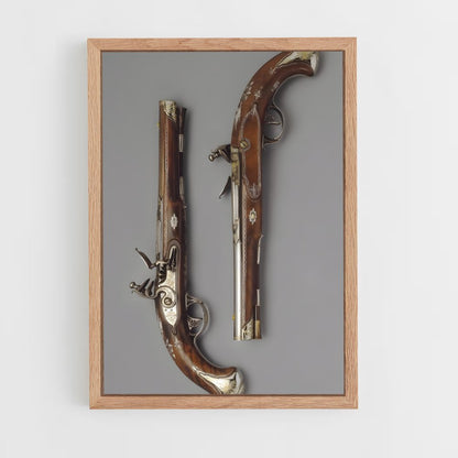 ap-flintlock pistol-1 cadre Bois clair