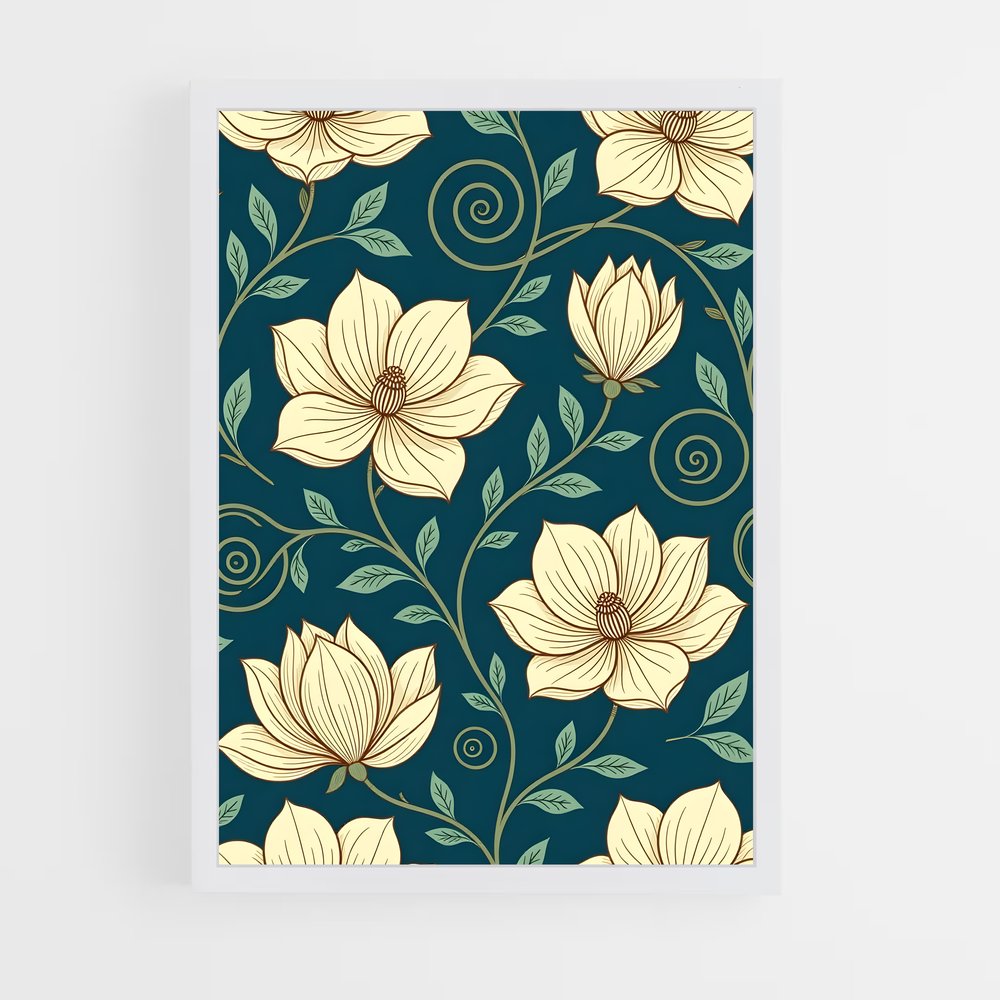 ap-floral patterns-6 cadre Blanc