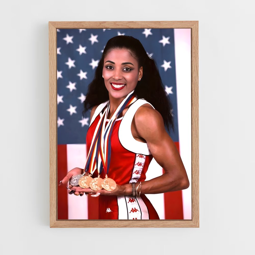 ap-florence griffith-joyner-1 cadre Bois clair