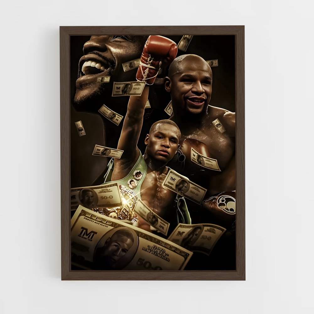 ap-floyd mayweather-3 cadre Bois foncé