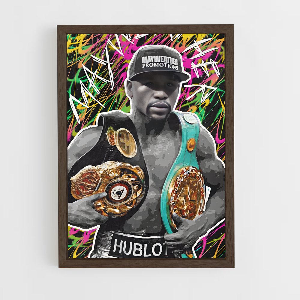 ap-floyd mayweather-4 cadre Bois foncé
