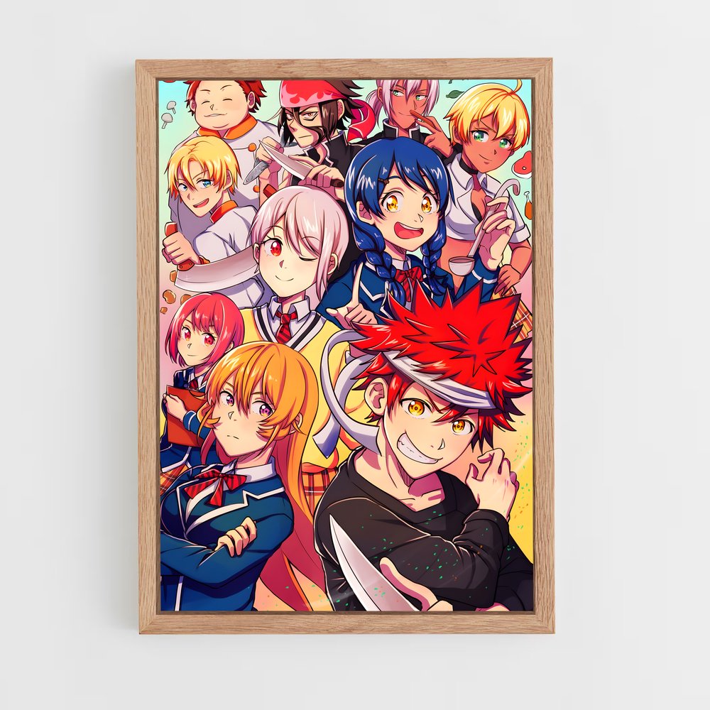 ap-food wars-5 cadre Bois clair