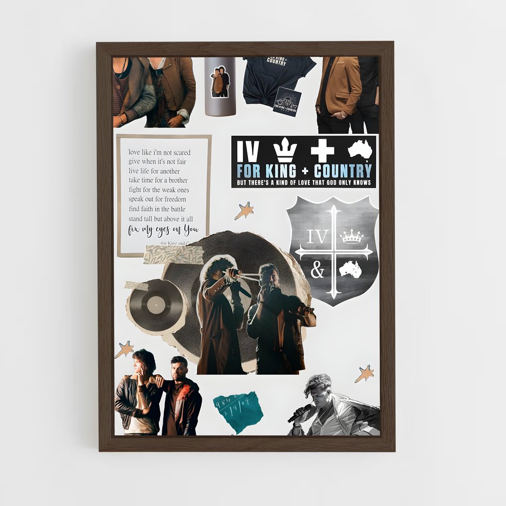 ap-for king and country-5 cadre Bois foncé