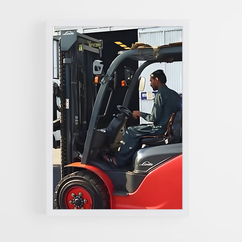 ap-forklift operator-1 cadre Blanc