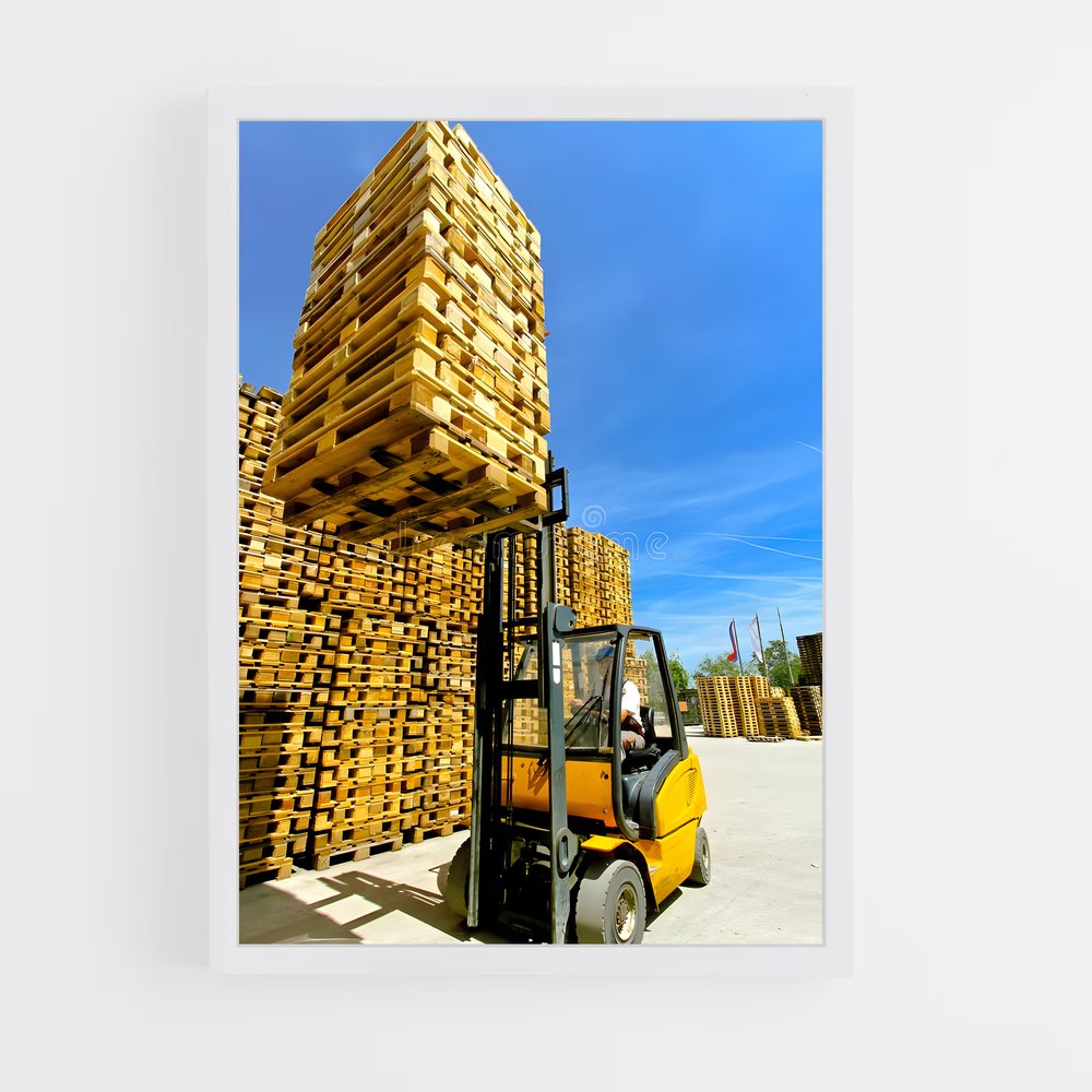 ap-forklift operator-2 cadre Blanc