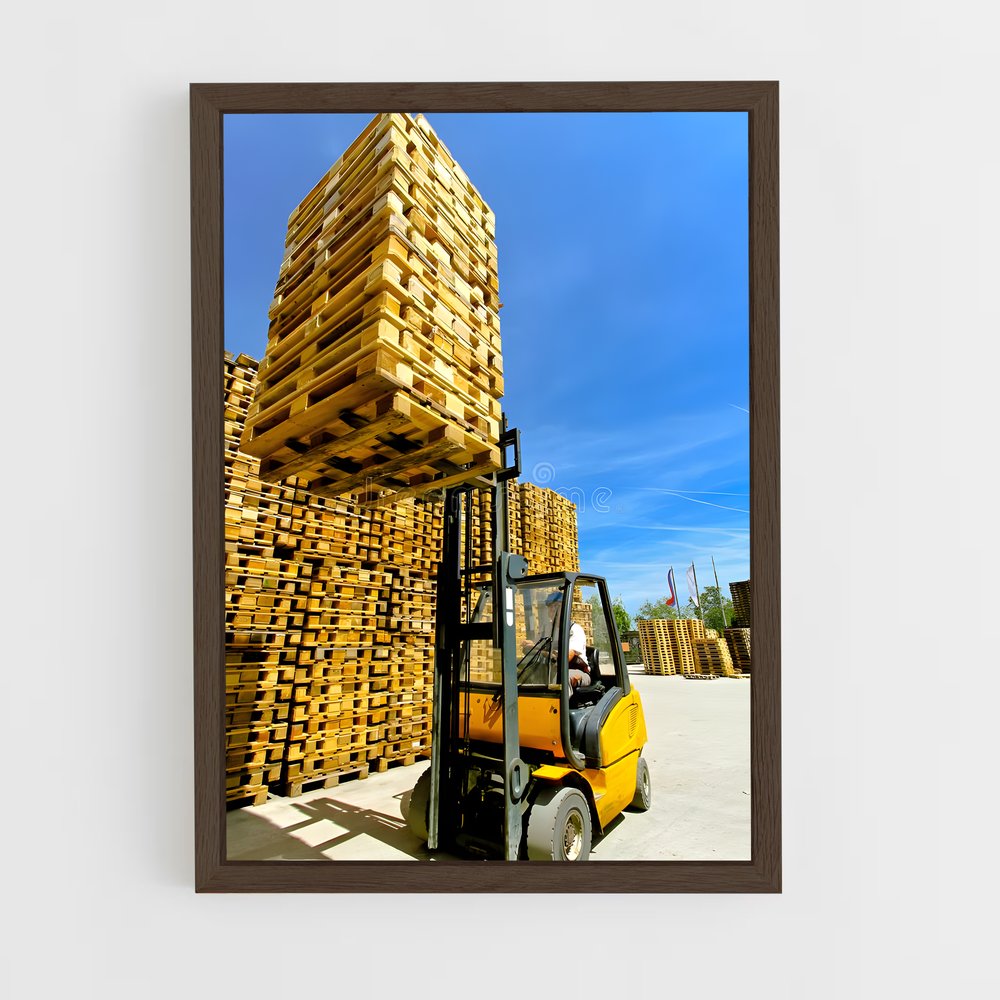 ap-forklift operator-2 cadre Bois foncé