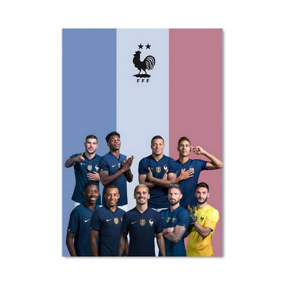 Poster Les Bleus en Équipe