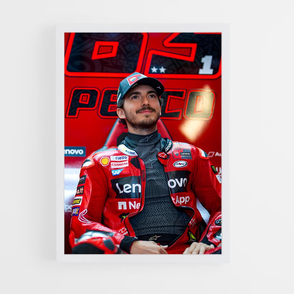 ap-francesco bagnaia-7 cadre Blanc