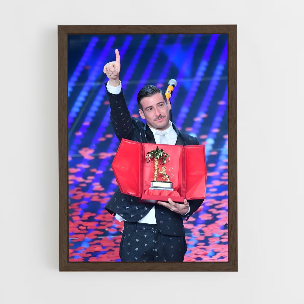 ap-francesco gabbani-3 cadre Bois foncé