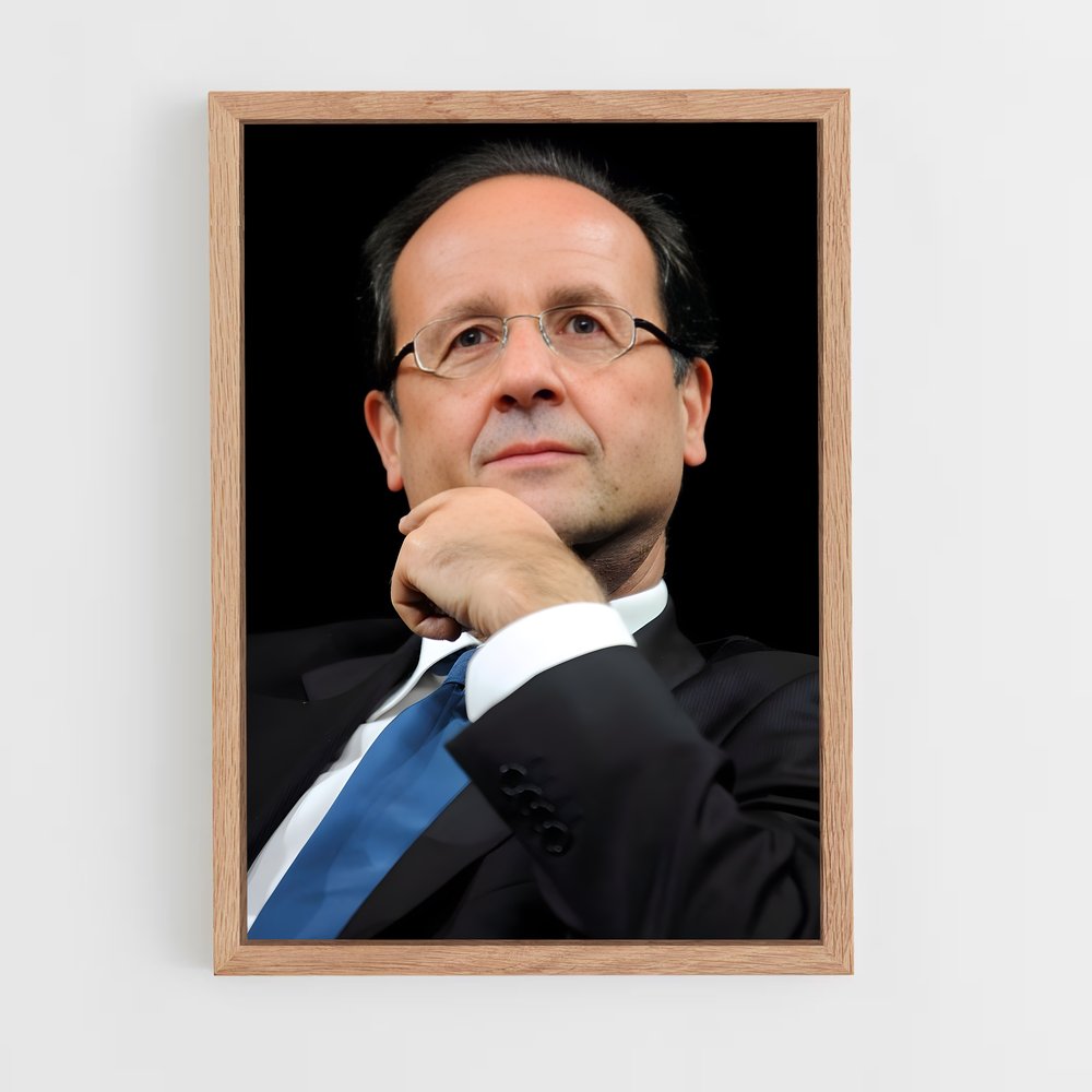 ap-francois hollande-2 cadre Bois clair