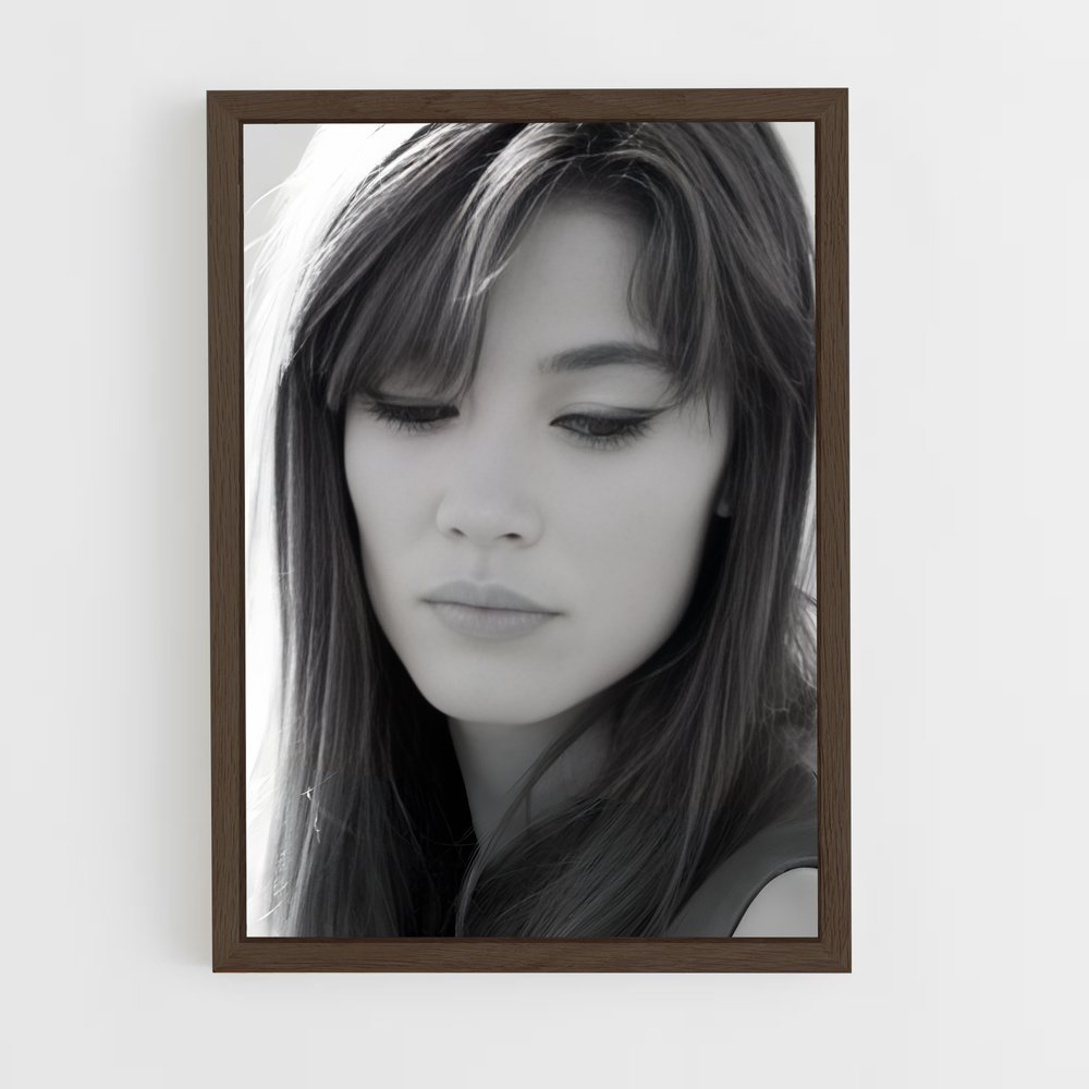ap-francoise hardy-3 cadre Bois foncé