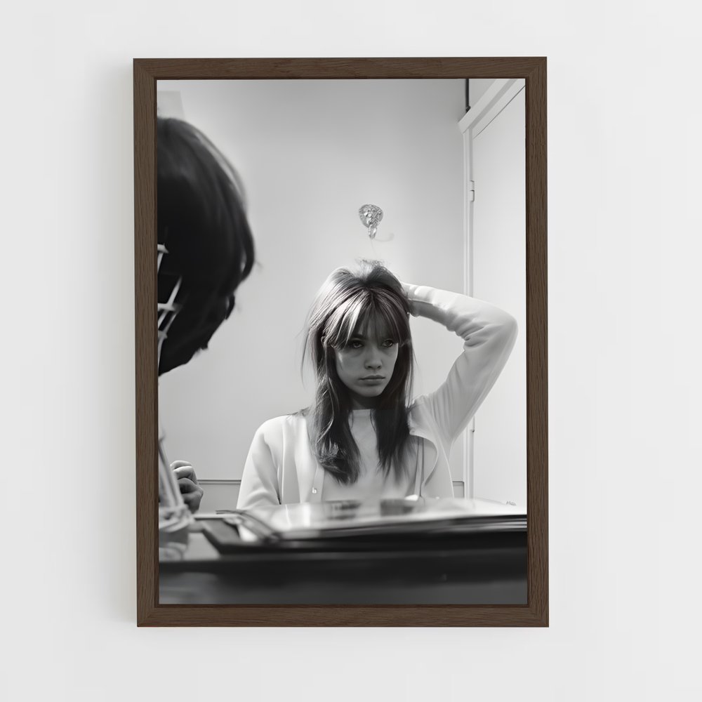ap-francoise hardy-4 cadre Bois foncé