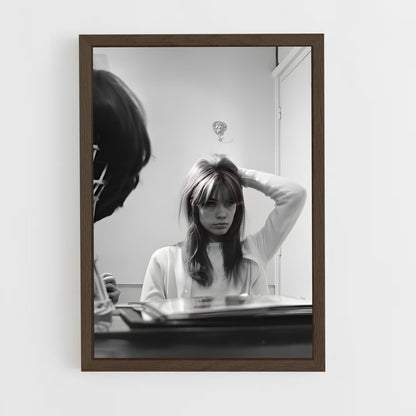 ap-francoise hardy-4 cadre Bois foncé