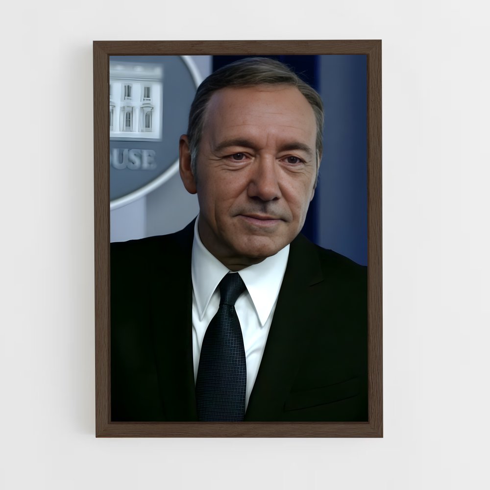 ap-frank underwood-3 cadre Bois foncé