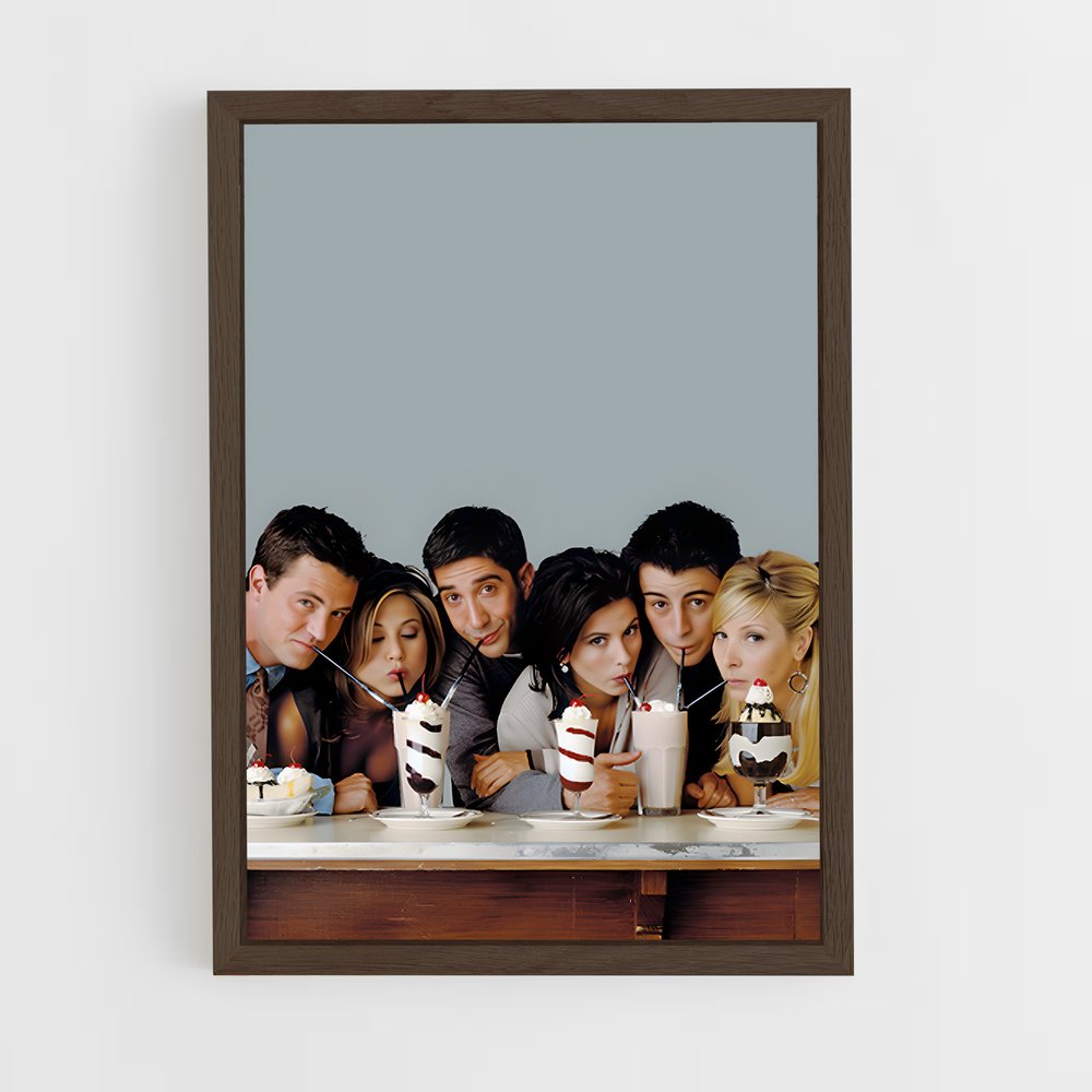 ap-friends-4 cadre Bois foncé